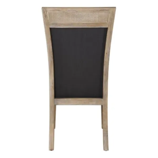 Dining Chairs-Kirkland's Home Upholstered Cane Detailing Dining Chair Gray