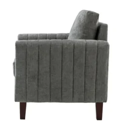 Accent Chairs-Kirkland's Home Upholstered Club Accent Chair Gray
