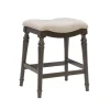 Bar Stools & Counter Height Stools-Kirkland's Home Upholstered Curved Seat Counter Stool Gray
