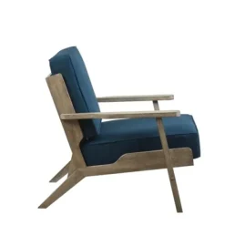 Accent Chairs-Kirkland's Home Upholstered Driftwood Accent Chair Blue