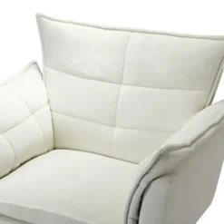 Accent Chairs-Kirkland's Home Upholstered Flange Accent Chair Ivory