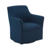 Accent Chairs-Kirkland's Home Upholstered Flared Arm Swivel Accent Chair Blue