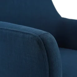 Accent Chairs-Kirkland's Home Upholstered Flared Arm Swivel Accent Chair Blue