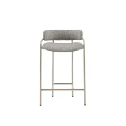 Bar Stools & Counter Height Stools-Kirkland's Home Upholstered Low Back Counter Stool Gray