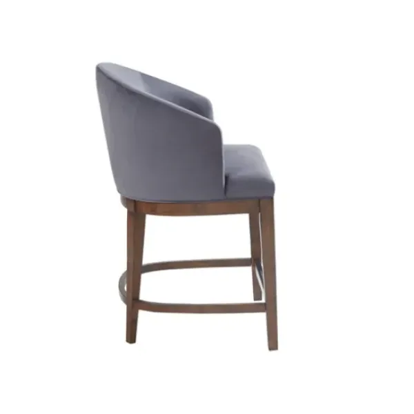 Bar Stools & Counter Height Stools-Kirkland's Home Upholstered Martha Stewart Counter Stool Gray