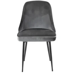 Dining Chairs-Kirkland's Home Upholstered Metal Dining Chairs, Set Of 2 Gray