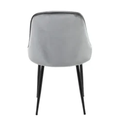 Dining Chairs-Kirkland's Home Upholstered Metal Dining Chairs, Set Of 2 Gray