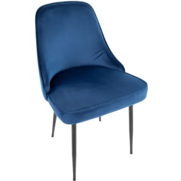 Dining Chairs-Kirkland's Home Upholstered Metal Dining Chairs, Set Of 2 Blue