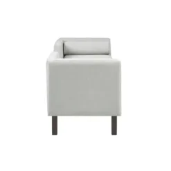 Benches & Ottomans-Kirkland's Home Upholstered Modern Split Back Bench Gray