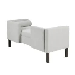 Benches & Ottomans-Kirkland's Home Upholstered Modern Split Back Bench Gray