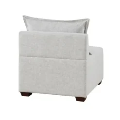 Sofas & Loveseats-Kirkland's Home Upholstered Modular Armless Accent Chair Ivory