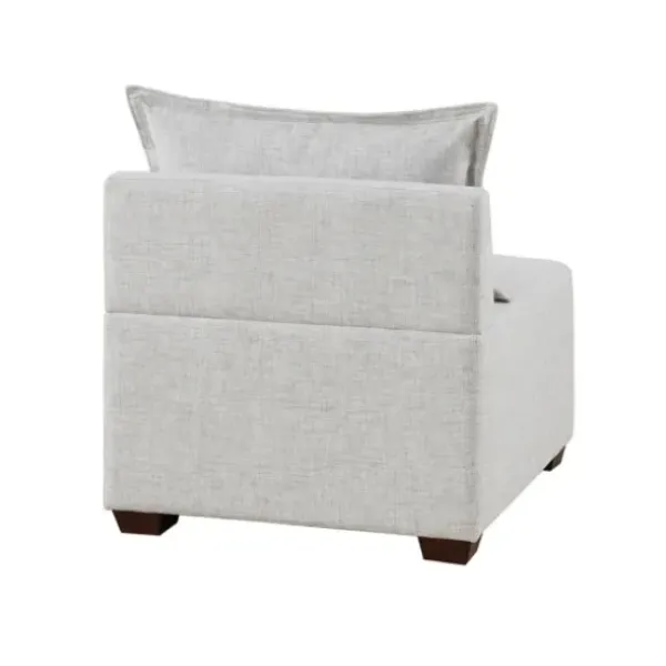 Sofas & Loveseats-Kirkland's Home Upholstered Modular Armless Accent Chair Ivory