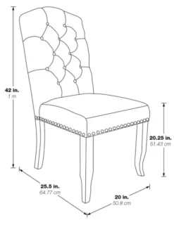 Dining Chairs-Kirkland's Home Upholstered Nailhead Trim Dining Chair Ivory