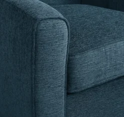 Accent Chairs-Kirkland's Home Upholstered Swivel Accent Chair Blue