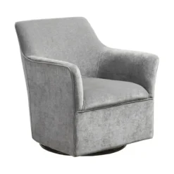 Accent Chairs-Kirkland's Home Upholstered Swivel Glider Accent Chair Gray