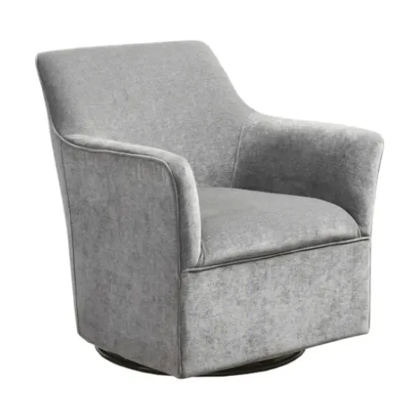 Accent Chairs-Kirkland's Home Upholstered Swivel Glider Accent Chair Gray
