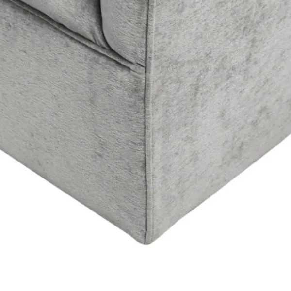 Accent Chairs-Kirkland's Home Upholstered Swivel Glider Accent Chair Gray