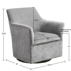 Accent Chairs-Kirkland's Home Upholstered Swivel Glider Accent Chair Gray