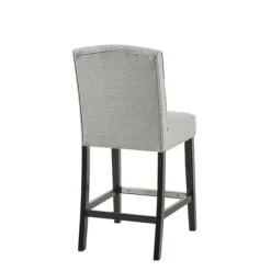 Bar Stools & Counter Height Stools-Kirkland's Home Upholstered Tufted Button Back Counter Stool Gray