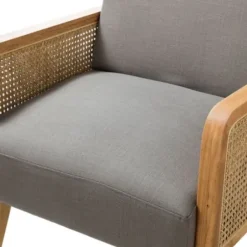 Accent Chairs-Kirkland's Home Upholstered Velvet Accent Chair Gray