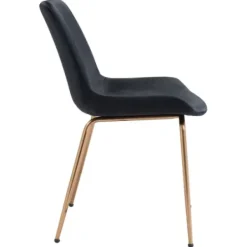 Dining Chairs-Kirkland's Home Upholstered Velvet Dining Chairs, Set Of 2 Black