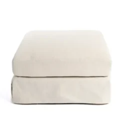 Benches & Ottomans-Kirkland's Home Upholstered Weekend Ottoman Ivory