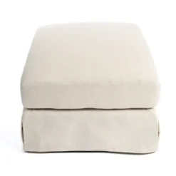 Benches & Ottomans-Kirkland's Home Upholstered Weekend Ottoman Ivory