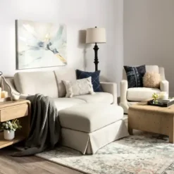 Sofas & Loveseats-Kirkland's Home Upholstered Weekend Sofa Ivory
