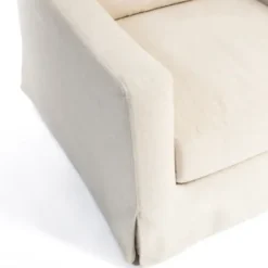 Accent Chairs-Kirkland's Home Upholstered Weekend Swivel Accent Chair Ivory