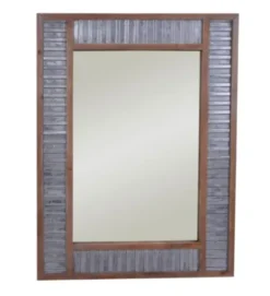Decorative Mirrors-Kirkland's Home Urban Galvanized Metal And Wood Wall Mirror