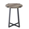 Accent & End Tables-Kirkland's Home Urban Rustic Round Accent Table Gray
