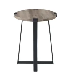 Accent & End Tables-Kirkland's Home Urban Rustic Round Accent Table Gray