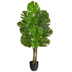 Trees & Topiaries-Kirkland's Home Uv-Resistant Monstera Plant In Nursery Planter Green