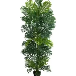 Trees & Topiaries-Kirkland's Home Uv-Safe Areca Palm Tree In Nursery Planter, 70 In.