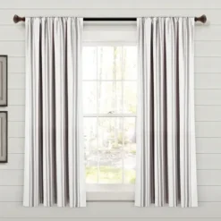Curtains & Drapes-Kirkland's Home Vanilla Sateen Curtain Panel Set, 84 In. White