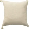 Pillows-Kirkland's Home Vanilla Trapeze Organic Cotton Throw Pillow Ivory