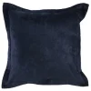 Pillows-Kirkland's Home Velvet Indigo Pillow, 22 In. Blue