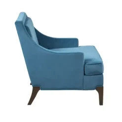 Accent Chairs-Kirkland's Home Velvet Martha Stewart Accent Chair Blue