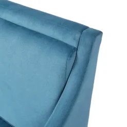 Accent Chairs-Kirkland's Home Velvet Martha Stewart Accent Chair Blue