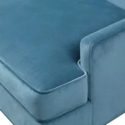 Accent Chairs-Kirkland's Home Velvet Martha Stewart Accent Chair Blue