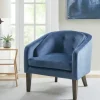 Accent Chairs-Kirkland's Home Velvet Tufted Midcentury Modern Accent Chair Blue
