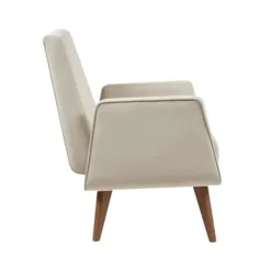 Accent Chairs-Kirkland's Home Velvet Tufted Midcentury Accent Chair Ivory
