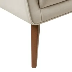 Accent Chairs-Kirkland's Home Velvet Tufted Midcentury Accent Chair Ivory