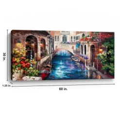 Canvas Art-Kirkland's Home Venice Bridge Canvas Art Print Multi