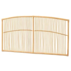 Beds & Headboards-Kirkland's Home Vertical Weave Rat Queen Headboard Tan