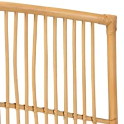 Beds & Headboards-Kirkland's Home Vertical Weave Rat Queen Headboard Tan