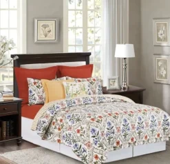 Quilts-Kirkland's Home Victoria'S Garden 3-Pc. King Quilt Set White/Multi