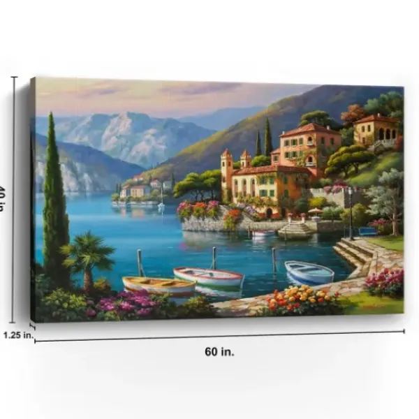Canvas Art-Kirkland's Home Villa Bella Vista Canvas Art Print, 60X40 In. Blue/Multi