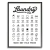 Wall Quotes & Signs-Kirkland's Home Vintage Laundry Chart Framed Wall Plaque Black/White
