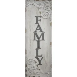 Wall Quotes & Signs-Kirkland's Home Vintage Painted Wood Family Sign Gray